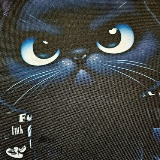 Wasserfester Canvas/Oxford Panel F.CK Black Cat 30x30cm