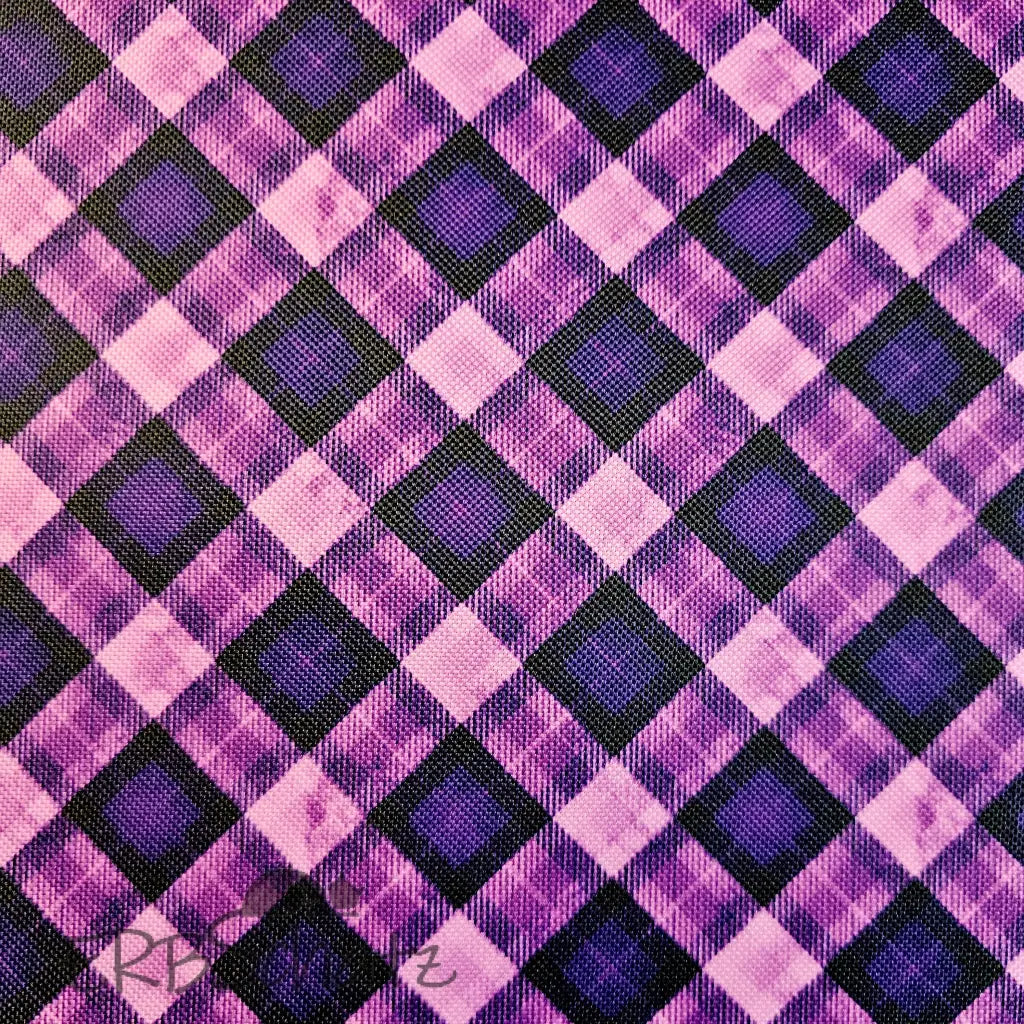 Wasserfester Canvas/Oxford Tartan - Tartan Oxford Purple