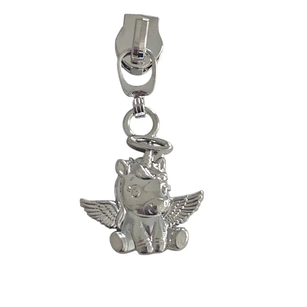 Zipper Angel Unicorn Rainbow - Reißverschluss Schieber Gr.5