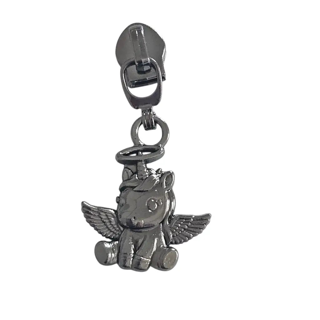 Zipper Angel Unicorn Rainbow - Reißverschluss Schieber Gr.5