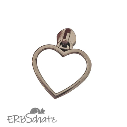 Zipper Big Heart Regenbogen - Reißverschluss Schieber Gr.5