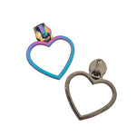 Zipper Big Heart Regenbogen - Reißverschluss Schieber Gr.5