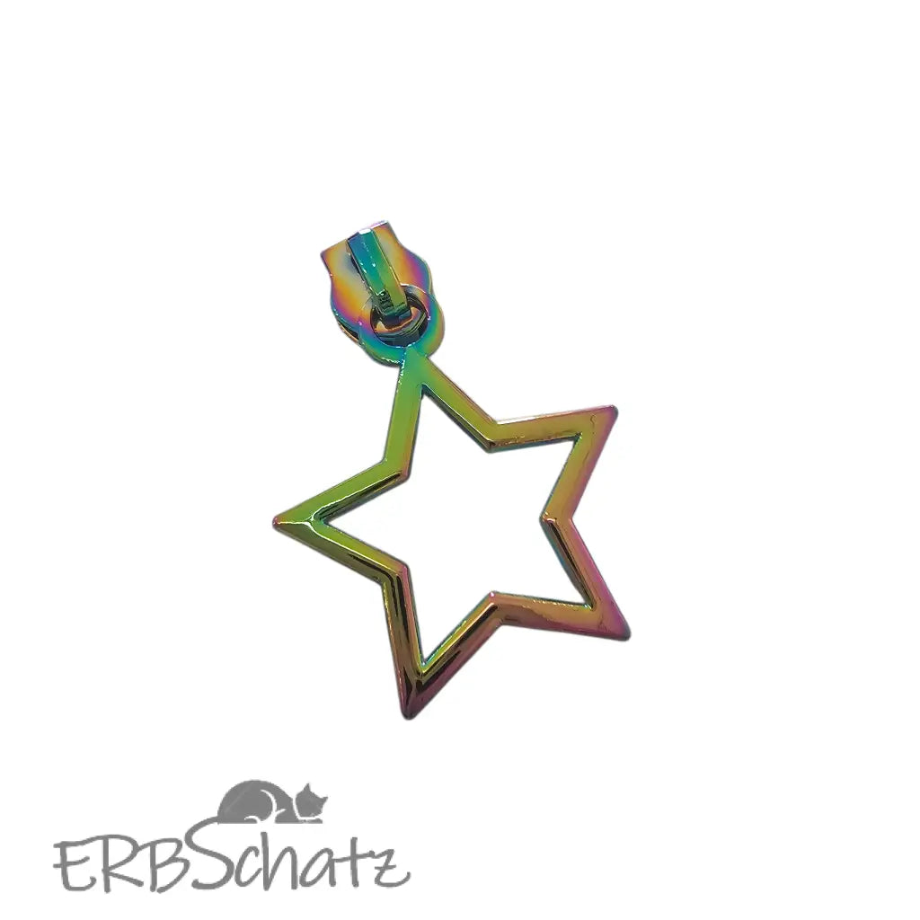 Zipper Big Star Regenbogen - Reißverschluss Schieber Gr.5