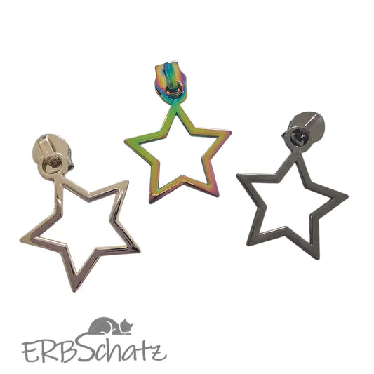 Zipper Big Star Regenbogen - Reißverschluss Schieber Gr.5