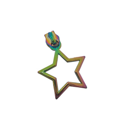 Zipper Big Star Regenbogen - Reißverschluss Schieber Gr.5