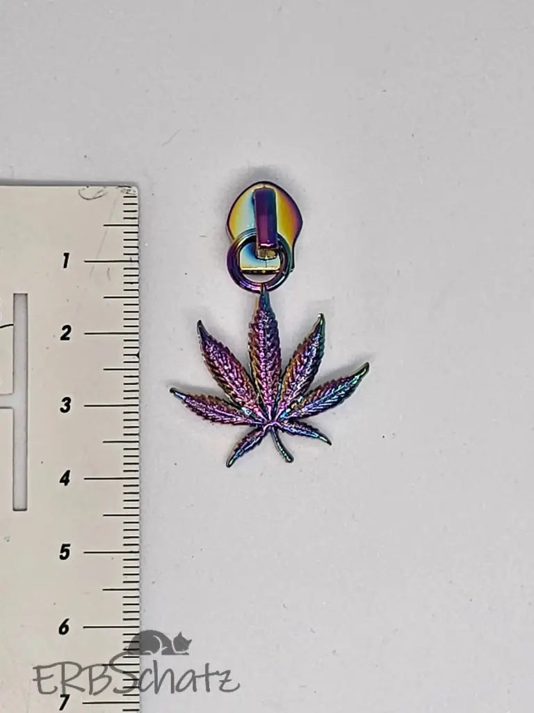 Zipper Blatt Rainbow - Reißverschluss Schieber Gr.5