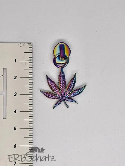 Zipper Blatt Rainbow - Reißverschluss Schieber Gr.5