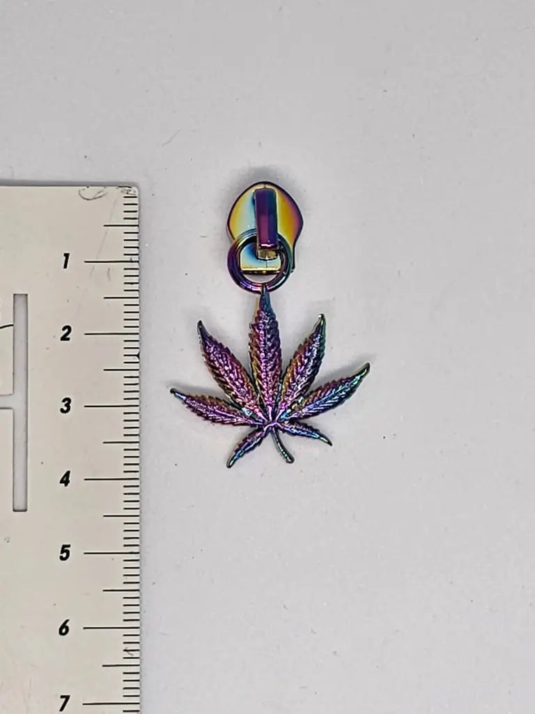 Zipper Blatt Rainbow - Reißverschluss Schieber Gr.5