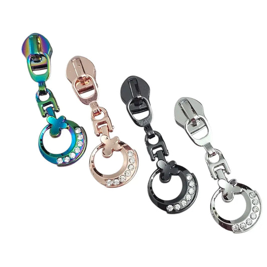 Zipper Bling Circle Rainbow - Reißverschluss Schieber Gr.5