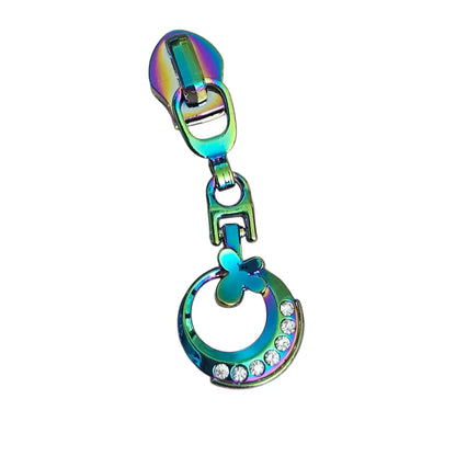 Zipper Bling Circle Rainbow - Reißverschluss Schieber Gr.5