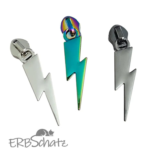 Zipper Blitz Gun Metal - Reißverschluss Schieber Gr.5