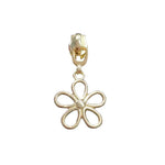Zipper Blume Gold - Reißverschluss Schieber Gr.5