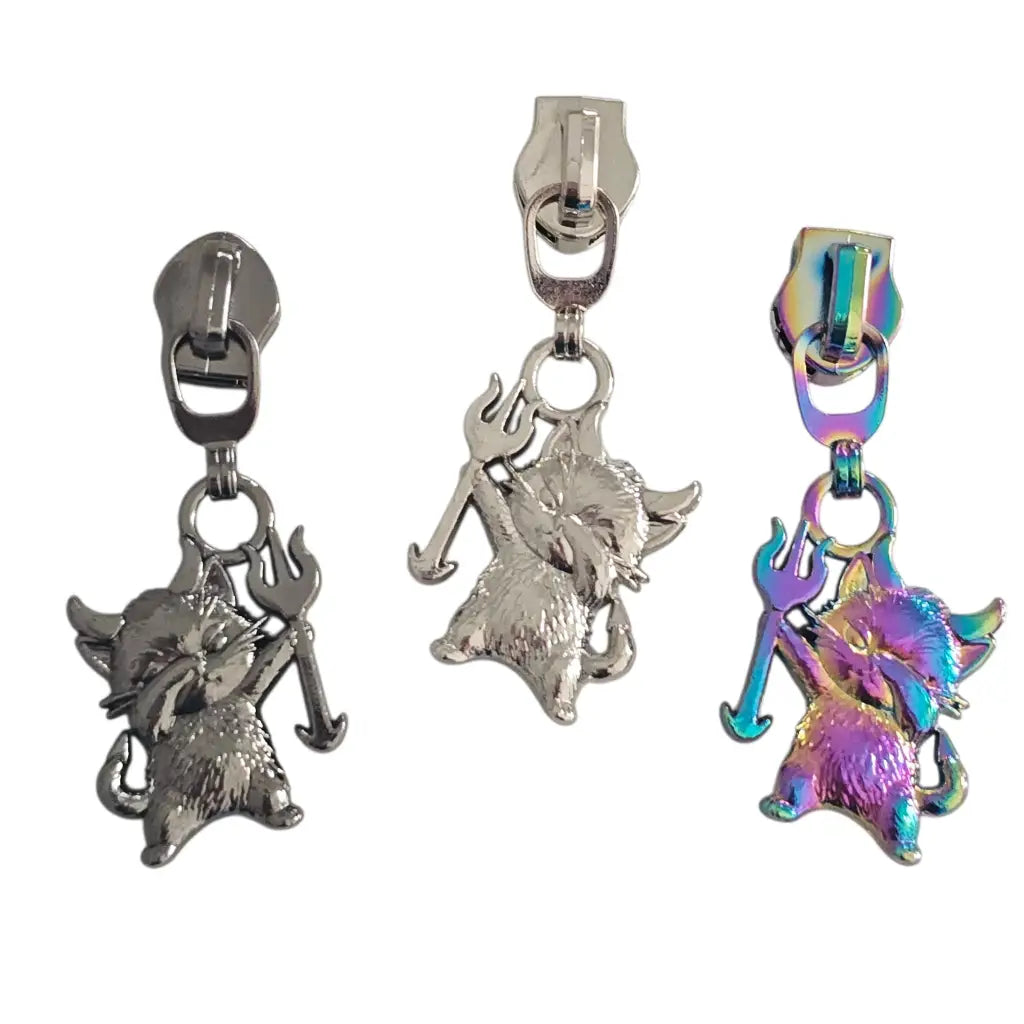 Zipper Cat Devil Rainbow - Reißverschluss Schieber Gr.5
