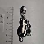 Zipper Cat & Fish Gun Metal - Reißverschluss Schieber Gr.5