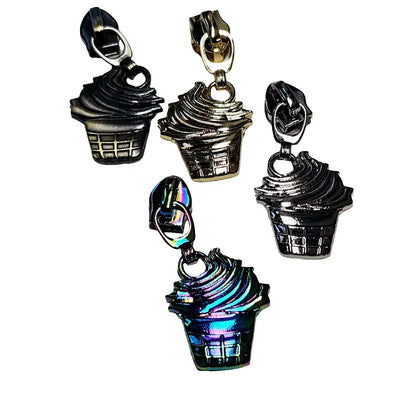Zipper Cupcake Gold - Reißverschluss Schieber Gr.5