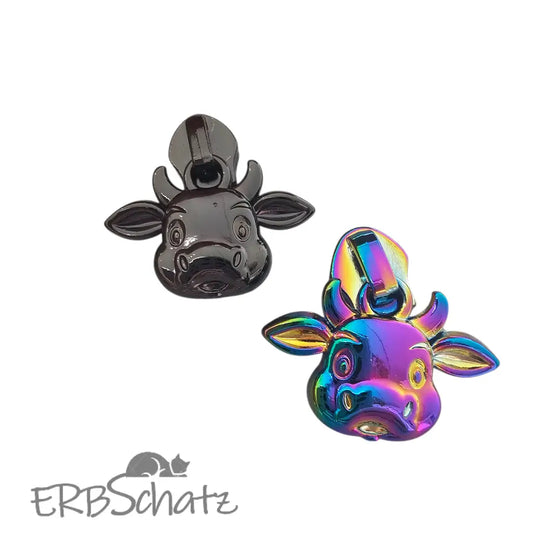 Zipper Cutie Cow - Gun Metal