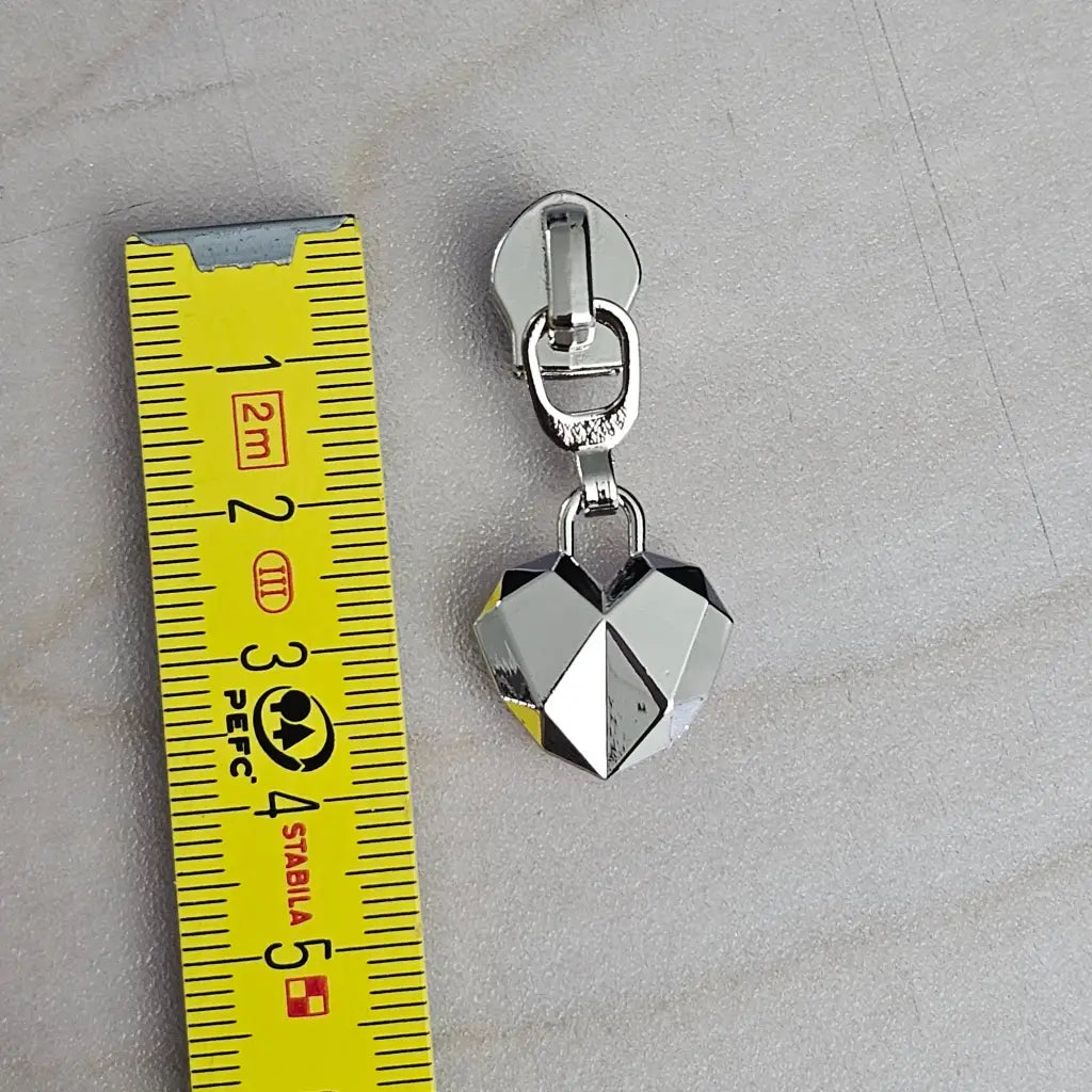 Zipper Diamond Heart Rainbow - Reißverschluss Schieber Gr.5