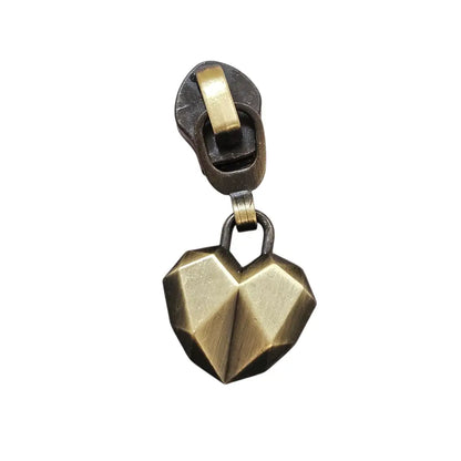 Zipper Diamond Heart Rainbow - Reißverschluss Schieber Gr.5