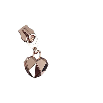 Zipper Diamond Heart Rainbow - Reißverschluss Schieber Gr.5