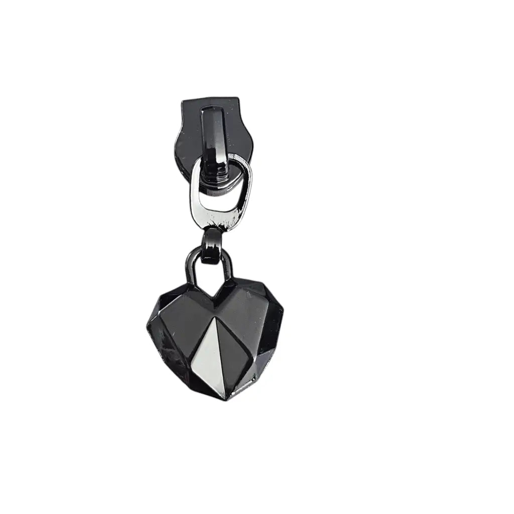Zipper Diamond Heart Rainbow - Reißverschluss Schieber Gr.5