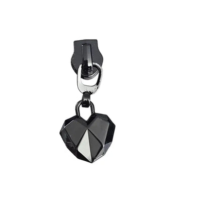 Zipper Diamond Heart Rainbow - Reißverschluss Schieber Gr.5