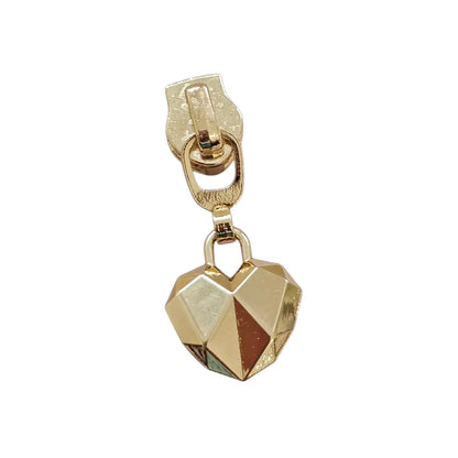 Zipper Diamond Heart Rainbow - Reißverschluss Schieber Gr.5