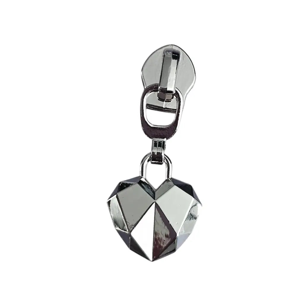Zipper Diamond Heart Rainbow - Reißverschluss Schieber Gr.5
