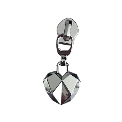Zipper Diamond Heart Rainbow - Reißverschluss Schieber Gr.5