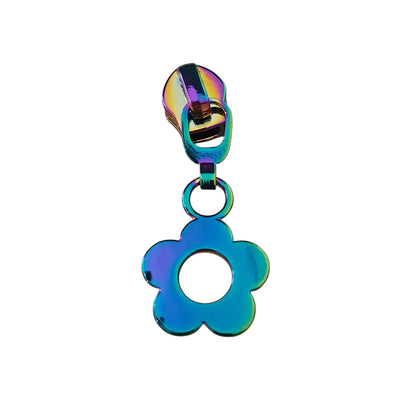 Zipper Donut Flower Gold - Reißverschluss Schieber Gr.5