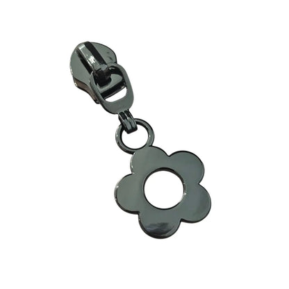 Zipper Donut Flower Gold - Reißverschluss Schieber Gr.5