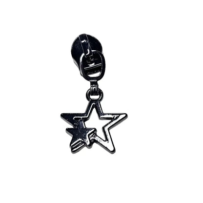 Zipper Doppelstern Bronze - Reißverschluss Schieber Gr.5
