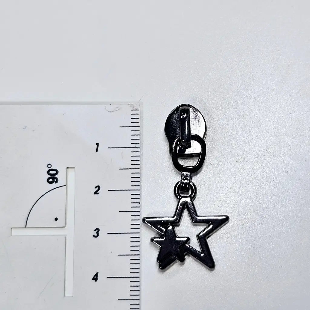 Zipper Doppelstern Bronze - Reißverschluss Schieber Gr.5