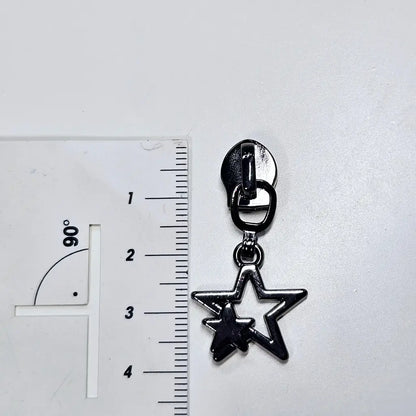 Zipper Doppelstern Bronze - Reißverschluss Schieber Gr.5
