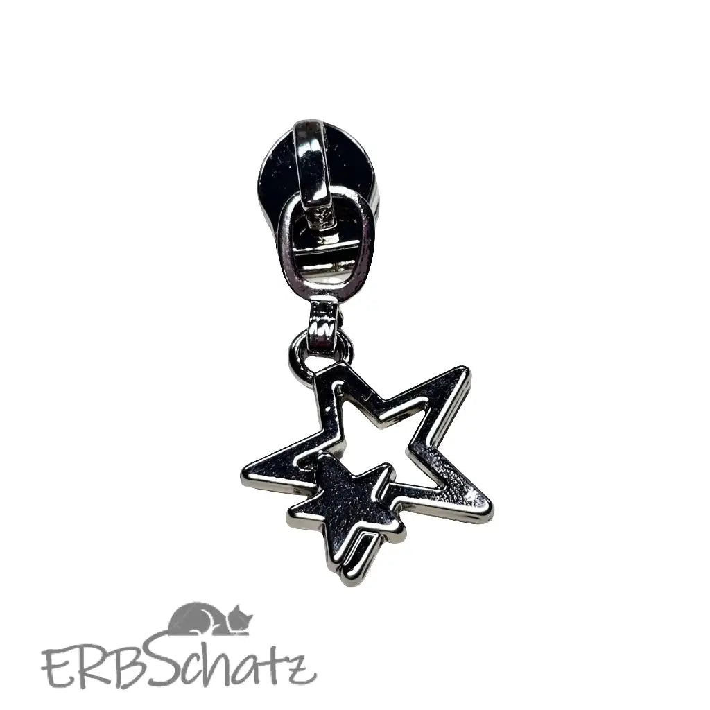 Zipper Doppelstern - Silber