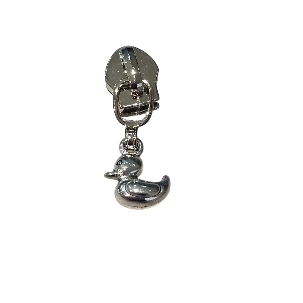 Zipper Ducky Silber - Reißverschluss Schieber Gr.5