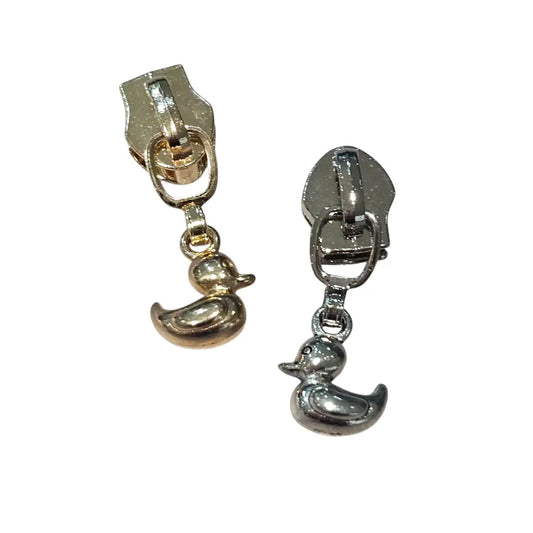 Zipper Ducky Silber - Reißverschluss Schieber Gr.5