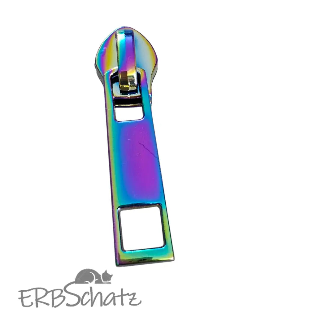 Zipper eckig Gold - Reißverschluss Schieber Gr.5