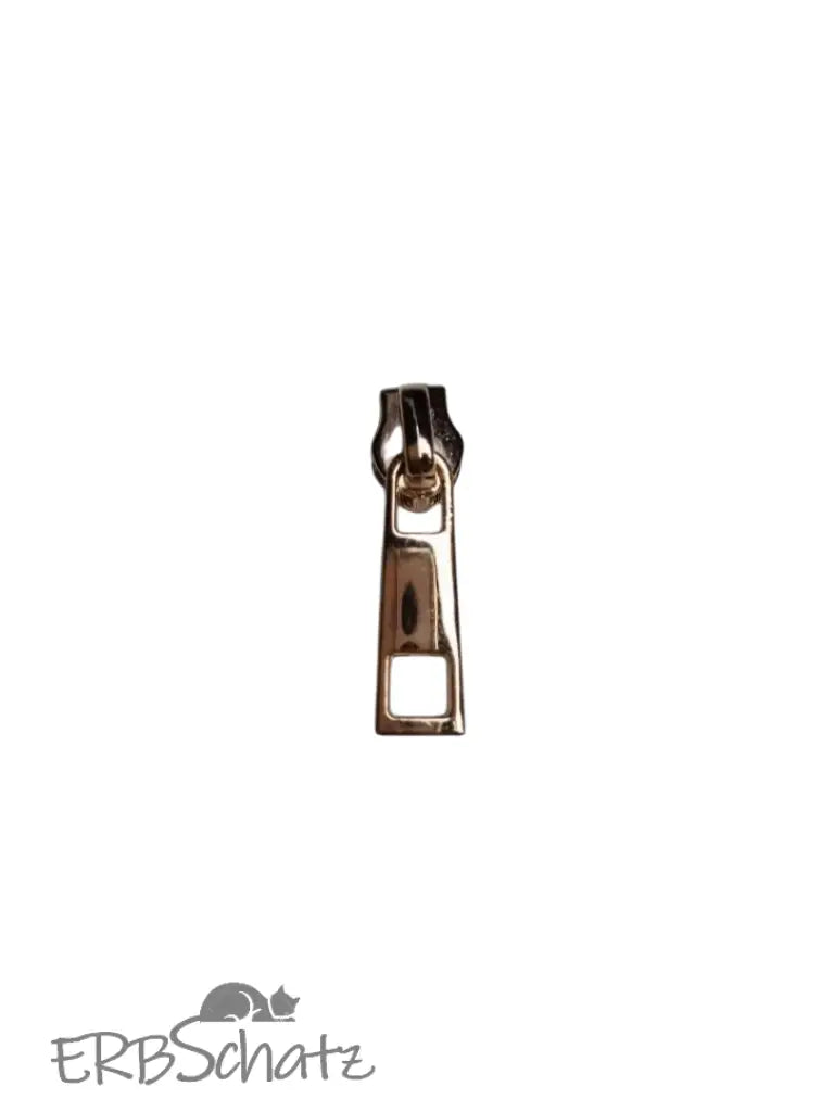 Zipper eckig (Gr. 3) Gun Metal - Reißverschluss Schieber