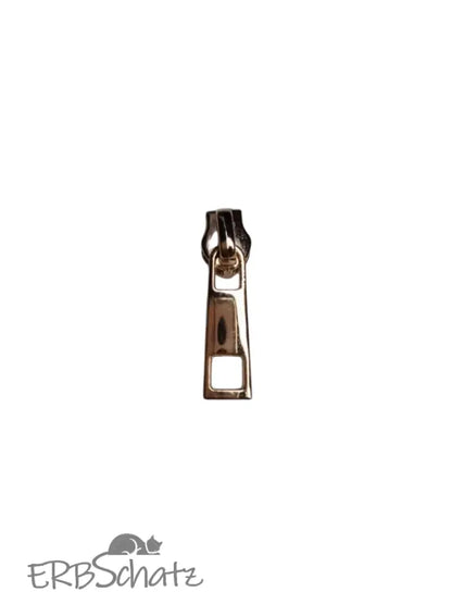Zipper eckig (Gr. 3) Gun Metal - Reißverschluss Schieber