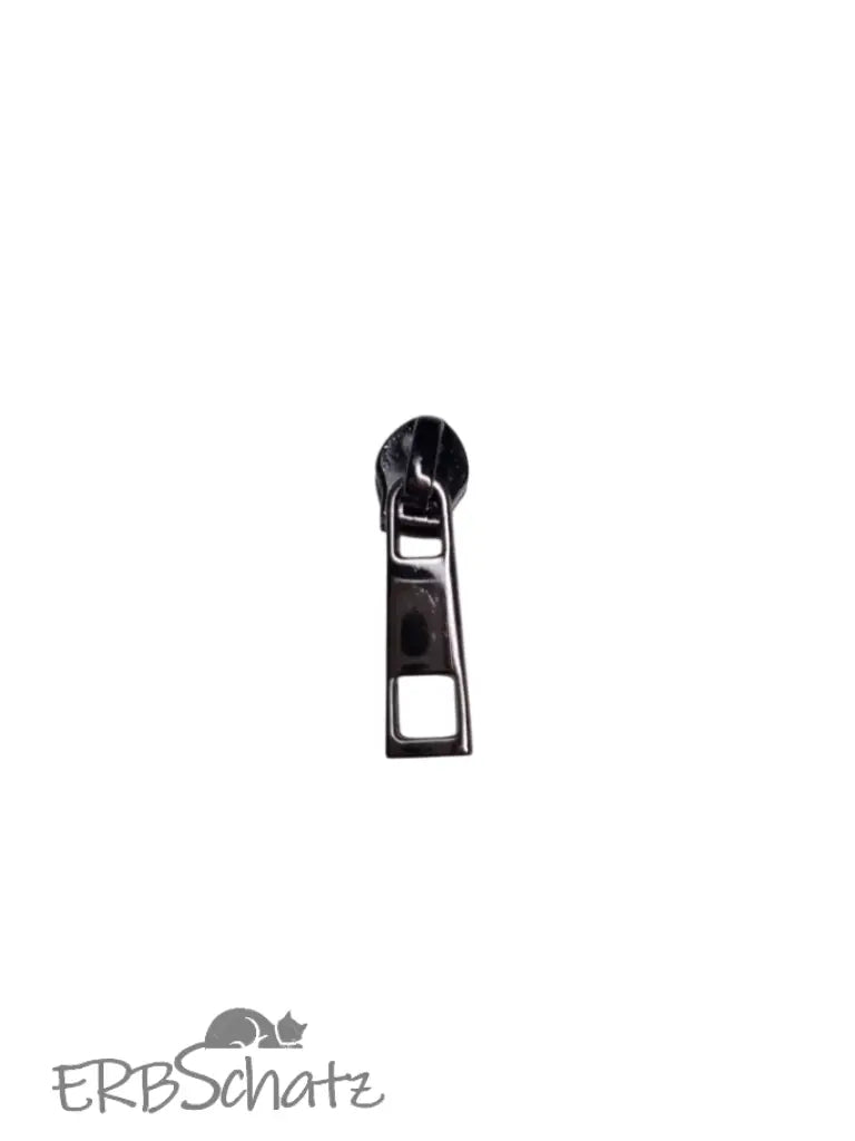 Zipper eckig (Gr. 3) Gun Metal - Reißverschluss Schieber