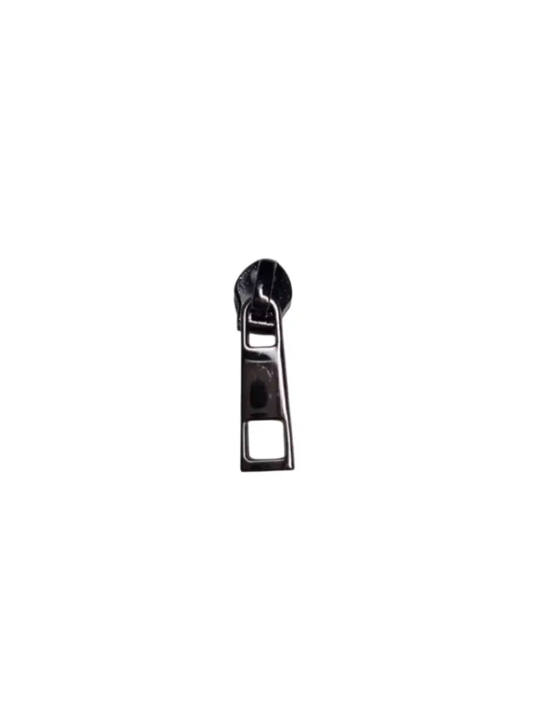 Zipper eckig (Gr. 3) Gun Metal - Reißverschluss Schieber