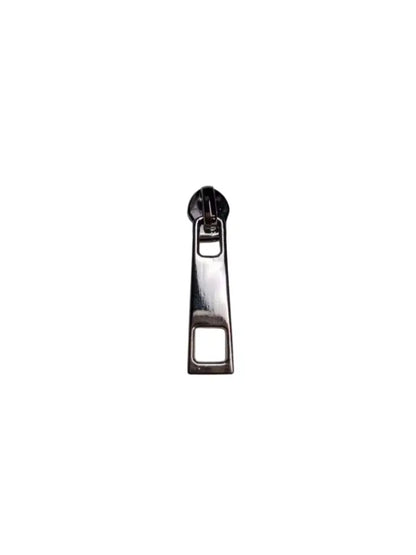 Zipper eckig (Gr. 3) Gun Metal - Reißverschluss Schieber