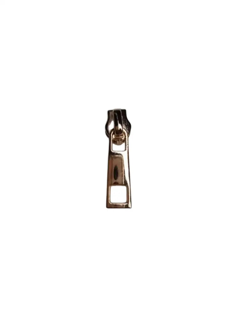 Zipper eckig (Gr. 3) Gun Metal - Reißverschluss Schieber