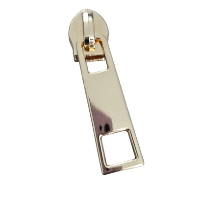 Zipper eckig Gold - Reißverschluss Schieber Gr.5
