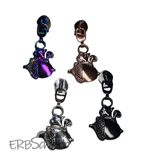 Zipper Eichhörnchen Gold - Reißverschluss Schieber Gr.5