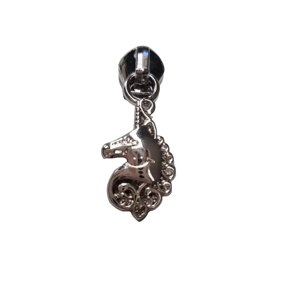 Zipper Einhorn Schwarz - Reißverschluss Schieber Gr.5