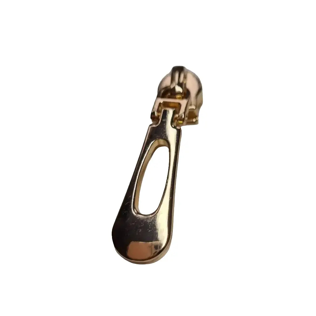 Zipper elegante Form Gold - Reißverschluss Schieber Gr.5