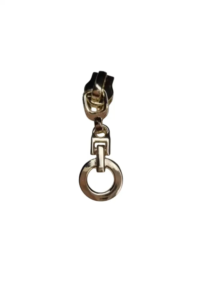 Zipper eleganter Kreisanhänger Gold - Reißverschluss