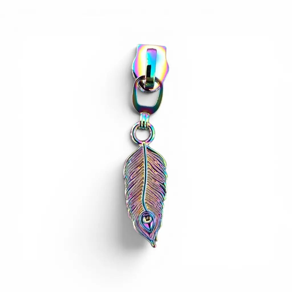 Zipper Feder Rainbow - Reißverschluss Schieber Gr.5