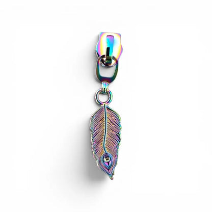 Zipper Feder Rainbow - Reißverschluss Schieber Gr.5